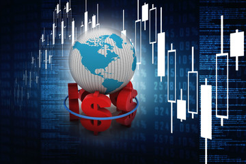 Poster - 3d rendering Dollar symbol 