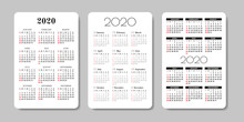 Calendar 2020. Vector Design Template.