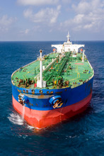 The Oil Tanker In The High Sea