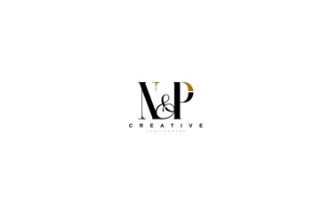 N & P Letter Monogram Minimalism Luxury Monogram Logotype