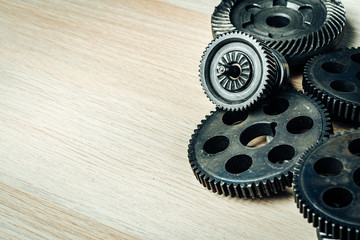 Gears from an old industrial machine