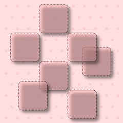 Square pattern with dotted background with pastel colors. Web banner template illustration in 3D effect