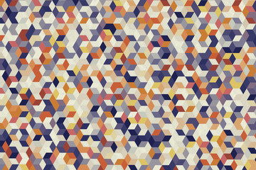 Colorful geometric pattern with different shapes. Oil painting on canvas style. Modern creative texture, minimal flat style