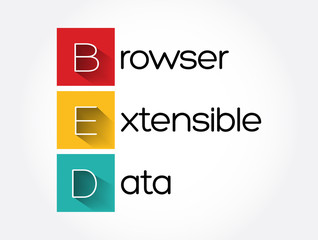 Poster - BED - Browser Extensible Data acronym, technology concept background