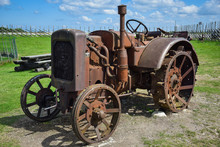 An Ancient Tractor On The Island Of Saaremaa