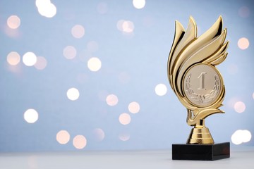 Wall Mural - 1st place or winners gold championship trophy