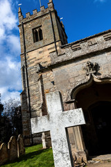 Sticker - Church of England parish church in English village England UK