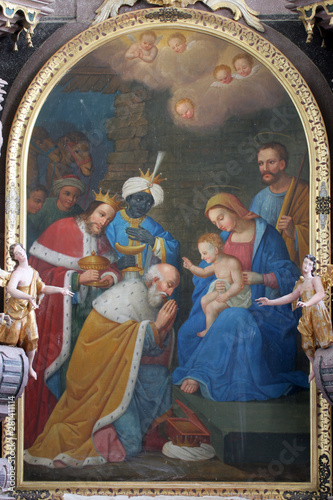 Fotomural Altar of the Holy Three Kings in the Church of the Assumption of the Virgin Mary