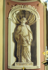 Wall Mural - Saint Bartholomew the Apostle, fresco in the church of the Saint Peter in Ivanic Grad, Croatia