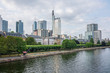 Frankfurt im Sommer, Fluss, Frankfurt, Hochhäuser, Main, Skyline, Sommer