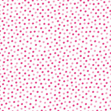 Dense Hand Drawn Pink Confetti Polka Dot Design. Seamless Vector Pattern On White Background. Great For Wellness, Beauty, Baby, Children, Home Decor, Fabric, Blender Texture, Packaging