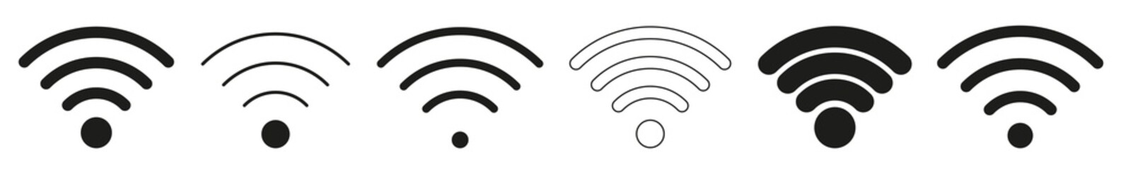 Wall Mural - wireless | internet connection | signal icon | variations