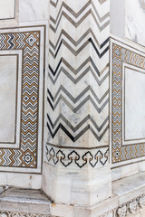 Wall Mural - Close-up of marble wall relief, Taj Mahal, Agra, India