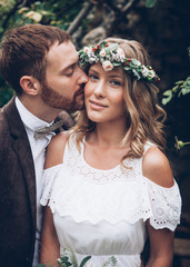 Amazing wedding couple. Boho wedding. 