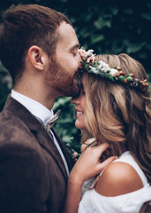 Wall Mural - beautiful wedding couple