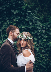 Wall Mural - beautiful wedding couple