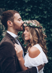Wall Mural - beautiful wedding couple