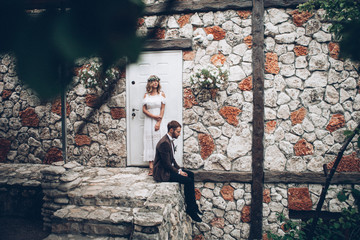 Wall Mural - beautiful wedding couple