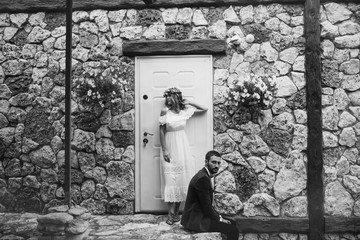 Wall Mural - beautiful wedding couple