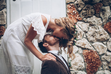 Wall Mural - beautiful wedding couple