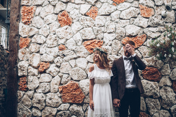 Wall Mural - beautiful wedding couple