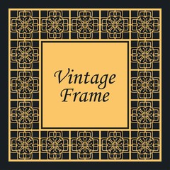 Wall Mural - Decorative vintage modern art deco frame and border