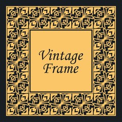 Wall Mural - Decorative vintage modern art deco frame and border