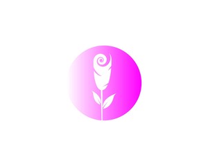 Wall Mural - Rose flower Logo Template