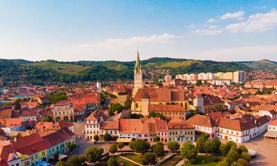 Medias city skyline in Romania 