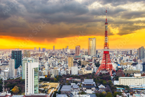 Dekoracja na wymiar  tokio-japonia-slynny-skyline