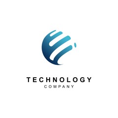 Technology logo design.Abstract tech icon vector template