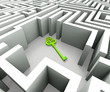 Securing the maze means safekeeping or guaranteed security - 3d illustration