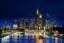 Frankfurt Skyline By Night