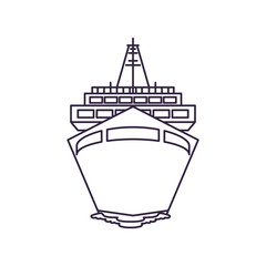 Poster - ship cruise boat travel icon