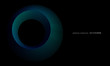 © korkeng - abstract circles lines pattern round frame colorful blue green light isolated on black background. Vector illustration in concept digital, technology, modern, science.