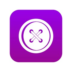 Poster - plastic button icon digital purple for any design isolated on white vector illustration