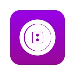 Poster - dress round button icon digital purple for any design isolated on white vector illustration