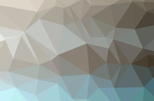 Illustration Of Abstract Blue, Brown Horizontal Low Poly Background. Beautiful Polygon Design Pattern.