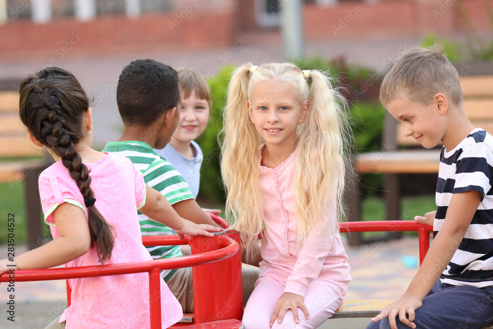 Cute little children on playground