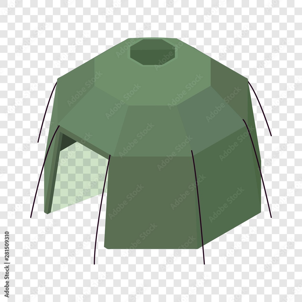 Military tent icon. Isometric illustration of military tent vector icon ...