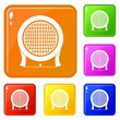 © ylivdesign - Electric heater icons set collection vector 6 color isolated on white background