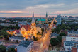  Łódź, Polska- widok na Czerwony Kościół