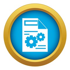 Poster - Web setting icon blue vector isolated on white background for any design