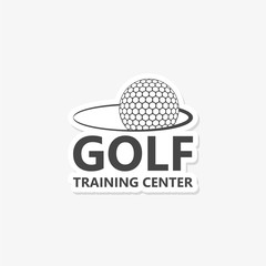 Golf Training Center sticker isolated on white background