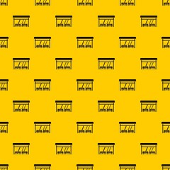Poster - Bus stop pattern seamless vector repeat geometric yellow for any design