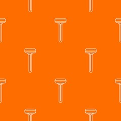 Sticker - Woman razor pattern vector orange for any web design best