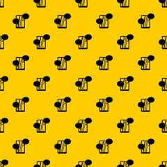 Aufkleber - Speech bubble on phone pattern seamless vector repeat geometric yellow for any design