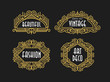 © AhmadRamzi - Beautiful Art Deco Set Vintage Ornament Frames Exclusive Line Art Minimalist Badges Luxury Label Graphic Elements