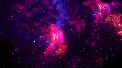 Wall Mural - Celestial nebula turning through infinity cosmic stars in deep space.