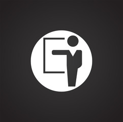 Poster - Business people related icon on background for graphic and web design. Simple illustration. Internet concept symbol for website button or mobile app.